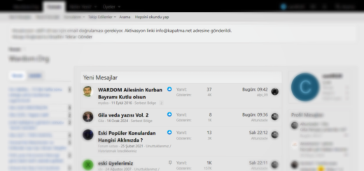 Wardom Forum Hesap Silme